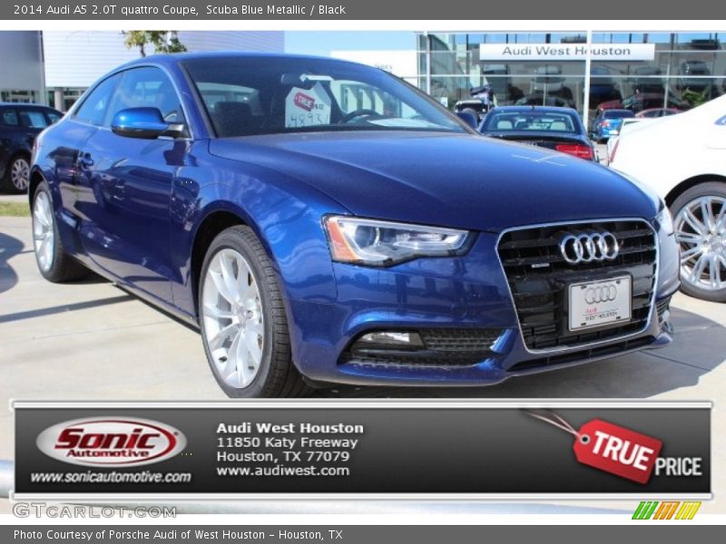 Scuba Blue Metallic / Black 2014 Audi A5 2.0T quattro Coupe