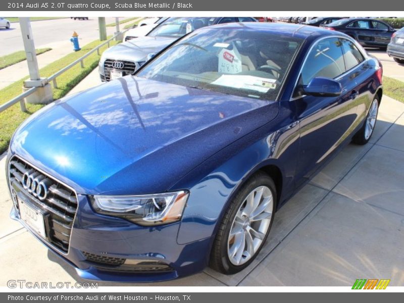 Scuba Blue Metallic / Black 2014 Audi A5 2.0T quattro Coupe