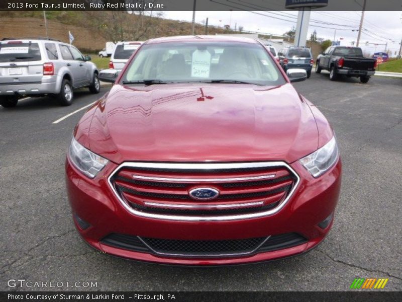 Ruby Red Metallic / Dune 2013 Ford Taurus Limited
