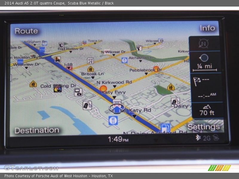 Scuba Blue Metallic / Black 2014 Audi A5 2.0T quattro Coupe