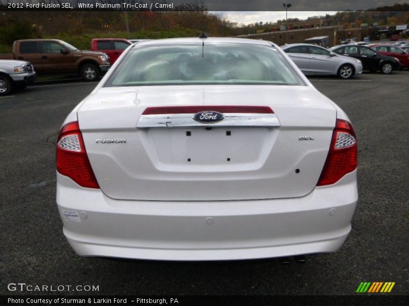 White Platinum Tri-Coat / Camel 2012 Ford Fusion SEL