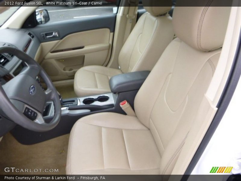White Platinum Tri-Coat / Camel 2012 Ford Fusion SEL