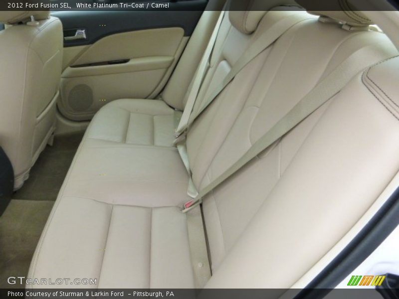 White Platinum Tri-Coat / Camel 2012 Ford Fusion SEL
