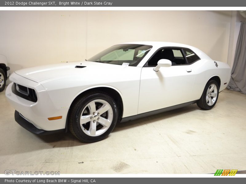 Bright White / Dark Slate Gray 2012 Dodge Challenger SXT