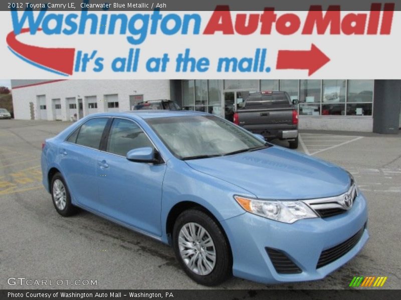 Clearwater Blue Metallic / Ash 2012 Toyota Camry LE
