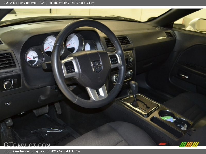Bright White / Dark Slate Gray 2012 Dodge Challenger SXT