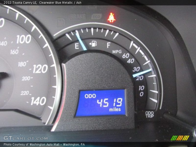 Clearwater Blue Metallic / Ash 2012 Toyota Camry LE