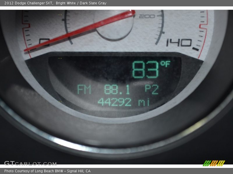 Bright White / Dark Slate Gray 2012 Dodge Challenger SXT