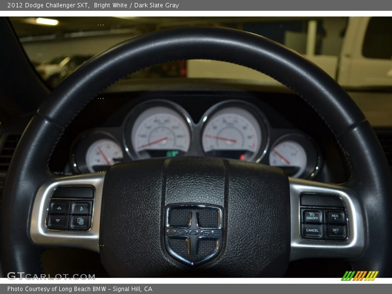 Bright White / Dark Slate Gray 2012 Dodge Challenger SXT