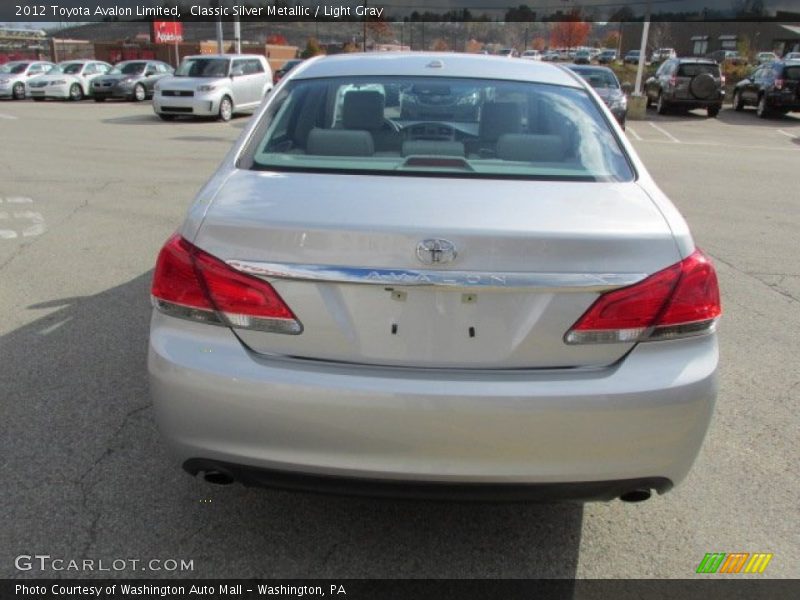 Classic Silver Metallic / Light Gray 2012 Toyota Avalon Limited