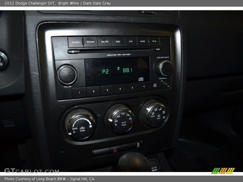 Bright White / Dark Slate Gray 2012 Dodge Challenger SXT