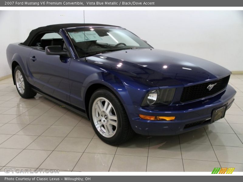 Vista Blue Metallic / Black/Dove Accent 2007 Ford Mustang V6 Premium Convertible