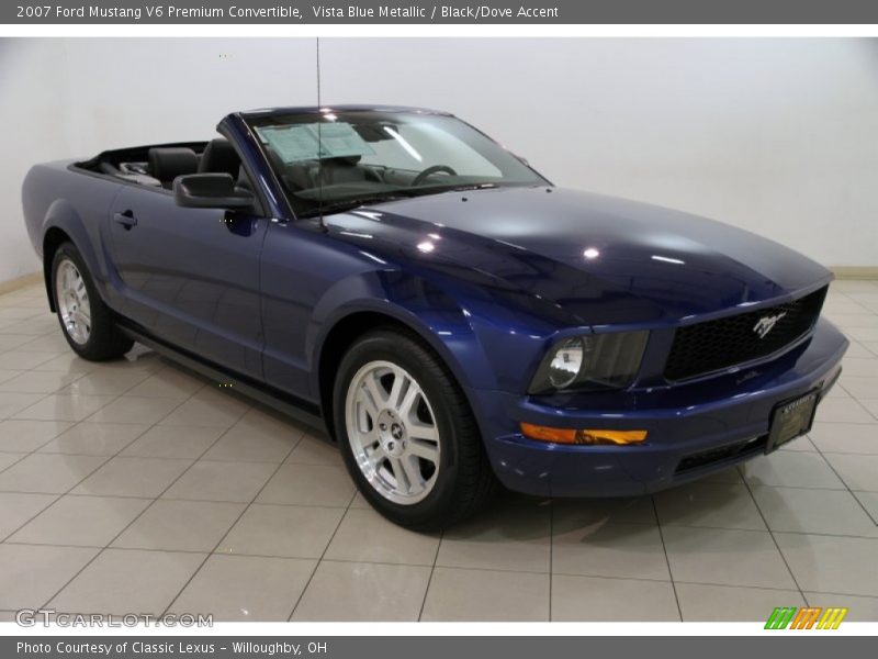 Vista Blue Metallic / Black/Dove Accent 2007 Ford Mustang V6 Premium Convertible