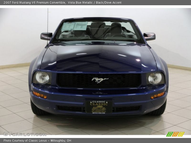 Vista Blue Metallic / Black/Dove Accent 2007 Ford Mustang V6 Premium Convertible