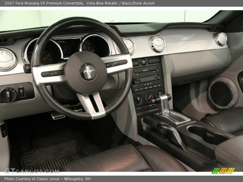 Vista Blue Metallic / Black/Dove Accent 2007 Ford Mustang V6 Premium Convertible