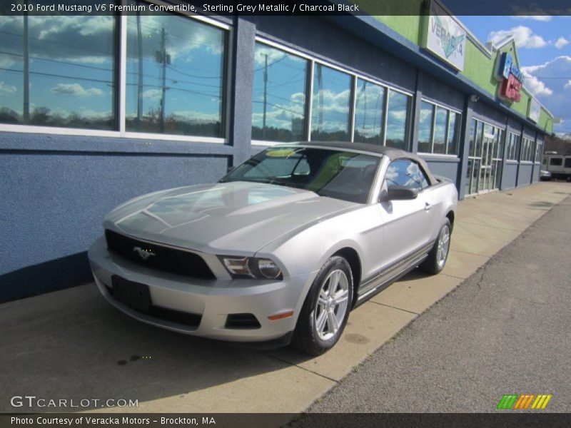 Sterling Grey Metallic / Charcoal Black 2010 Ford Mustang V6 Premium Convertible