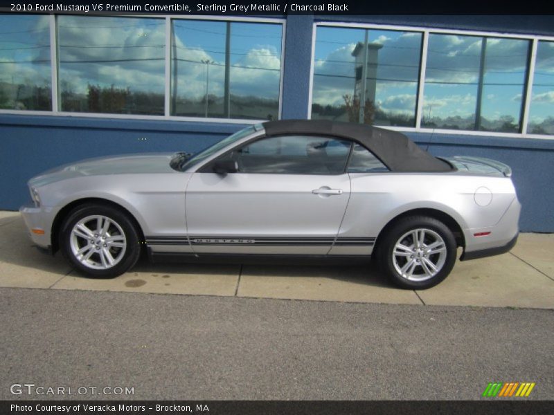 Sterling Grey Metallic / Charcoal Black 2010 Ford Mustang V6 Premium Convertible
