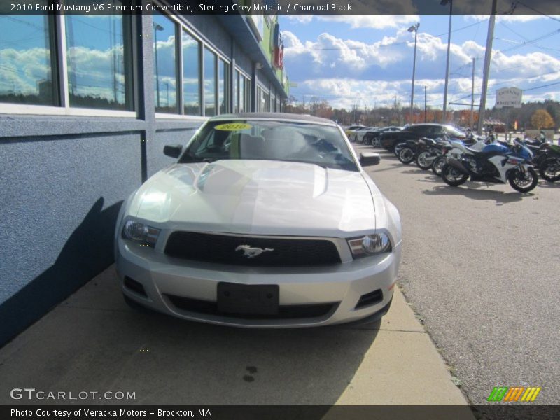 Sterling Grey Metallic / Charcoal Black 2010 Ford Mustang V6 Premium Convertible