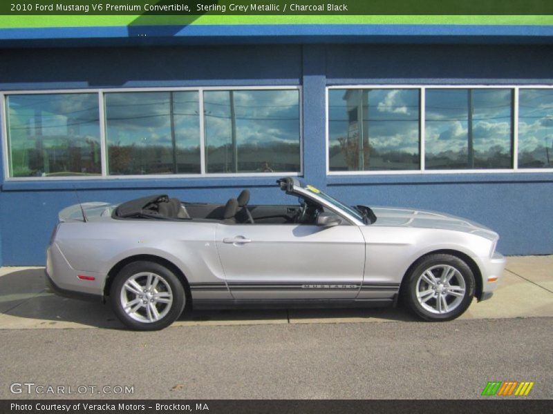 Sterling Grey Metallic / Charcoal Black 2010 Ford Mustang V6 Premium Convertible