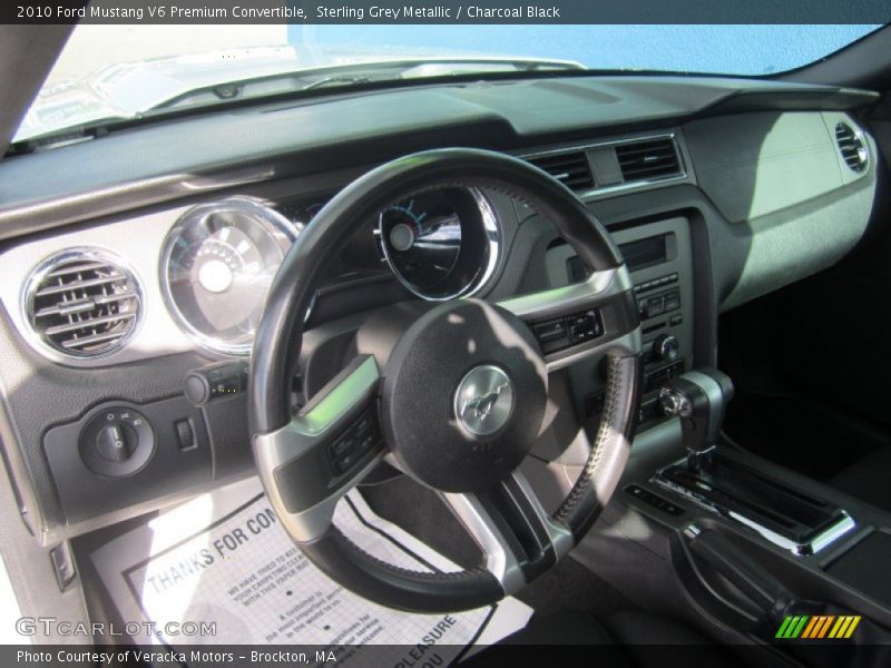 Sterling Grey Metallic / Charcoal Black 2010 Ford Mustang V6 Premium Convertible