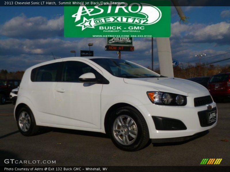 Summit White / Jet Black/Dark Titanium 2013 Chevrolet Sonic LT Hatch