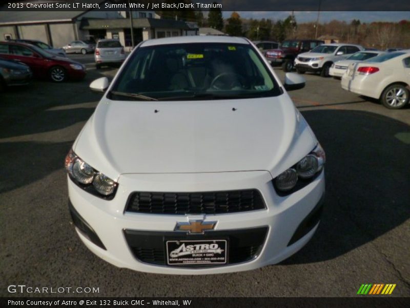 Summit White / Jet Black/Dark Titanium 2013 Chevrolet Sonic LT Hatch