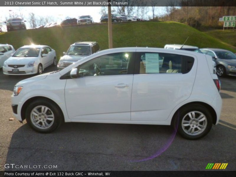 Summit White / Jet Black/Dark Titanium 2013 Chevrolet Sonic LT Hatch