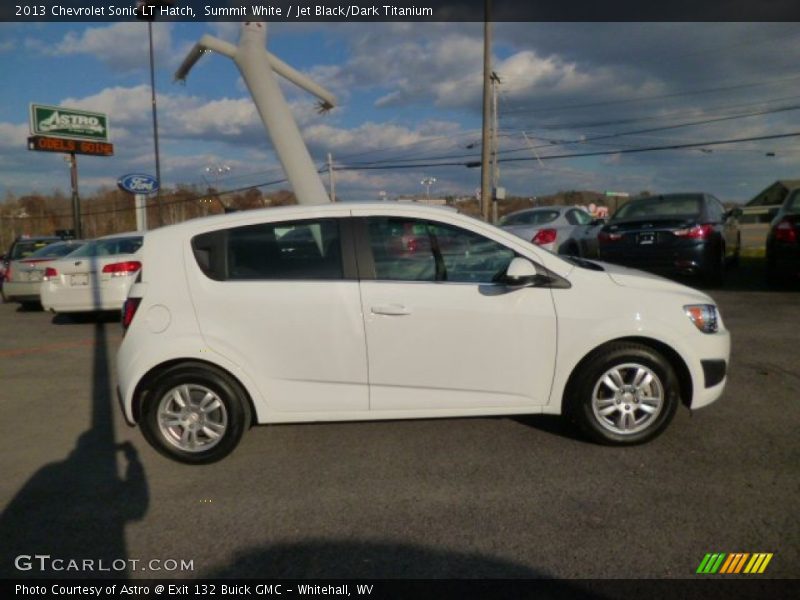 Summit White / Jet Black/Dark Titanium 2013 Chevrolet Sonic LT Hatch
