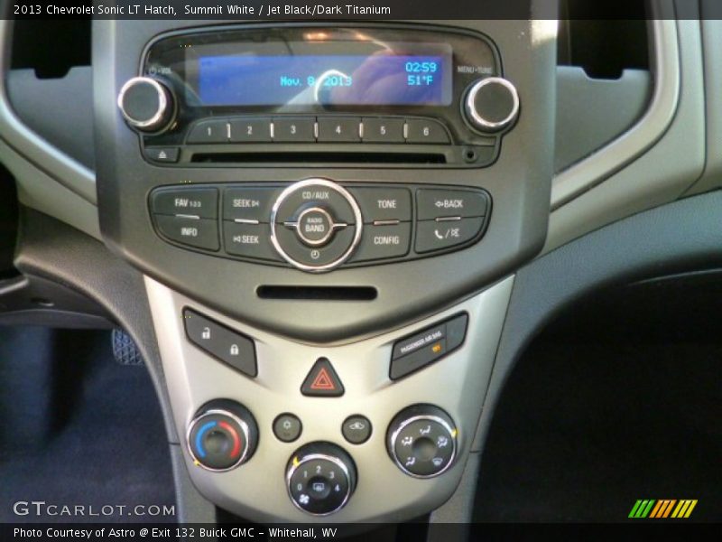 Summit White / Jet Black/Dark Titanium 2013 Chevrolet Sonic LT Hatch