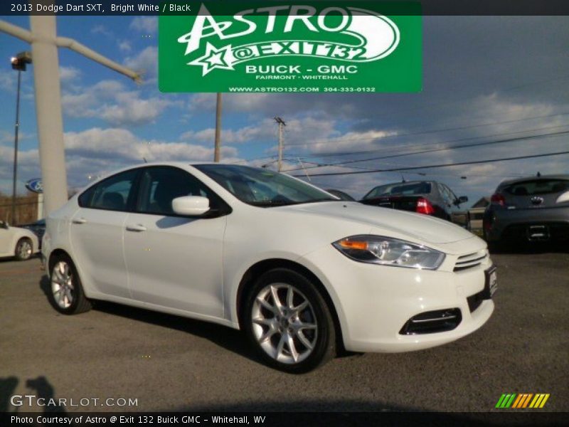 Bright White / Black 2013 Dodge Dart SXT