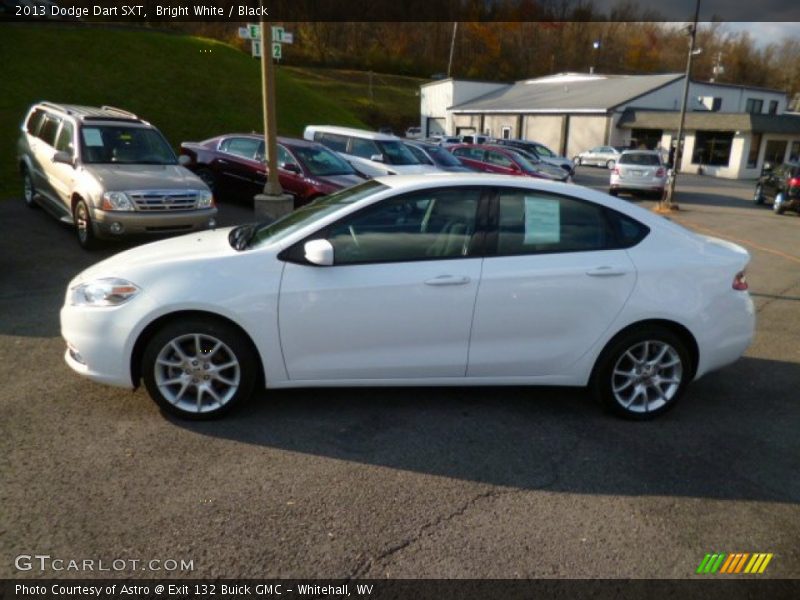 Bright White / Black 2013 Dodge Dart SXT