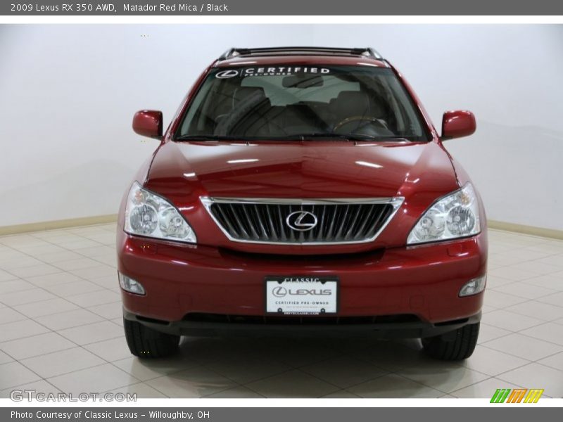 Matador Red Mica / Black 2009 Lexus RX 350 AWD