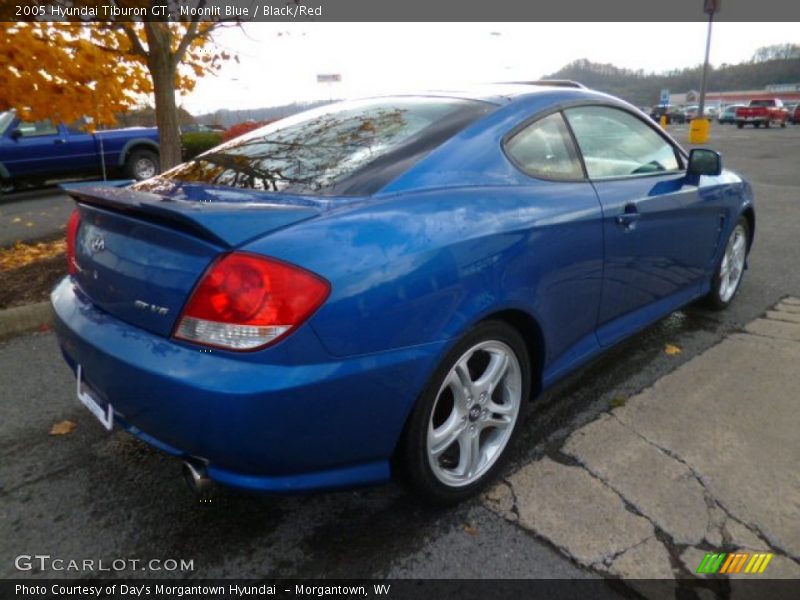 Moonlit Blue / Black/Red 2005 Hyundai Tiburon GT