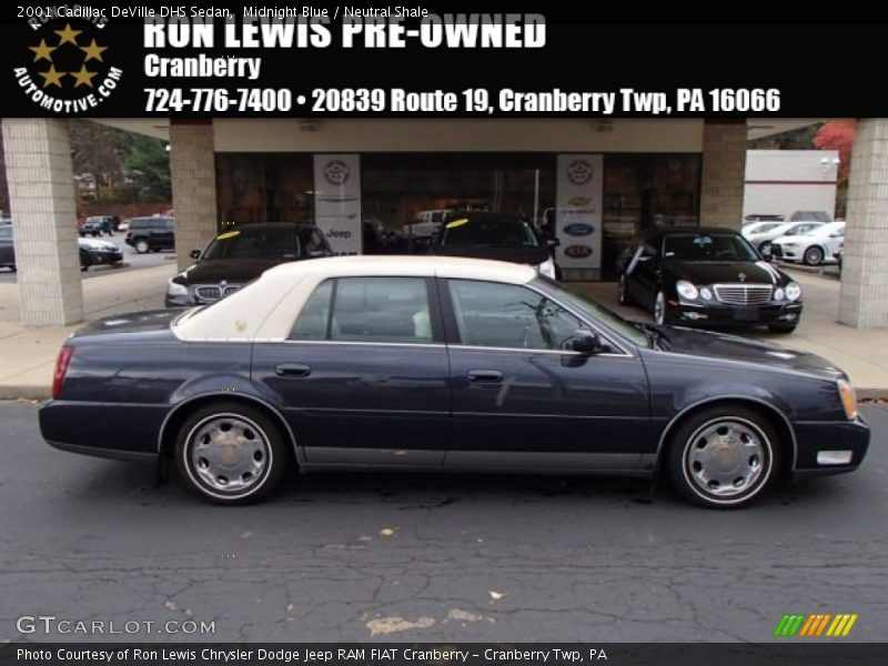 Midnight Blue / Neutral Shale 2001 Cadillac DeVille DHS Sedan