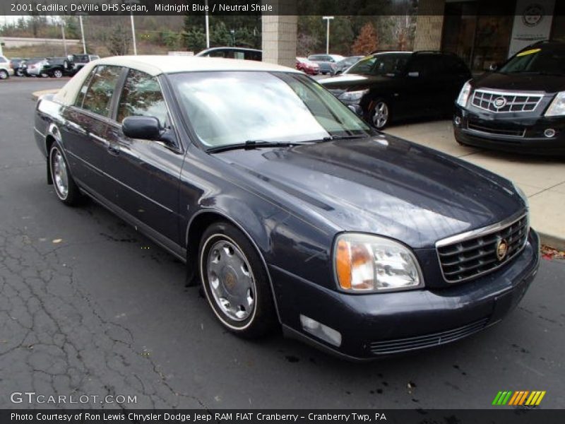 Midnight Blue / Neutral Shale 2001 Cadillac DeVille DHS Sedan