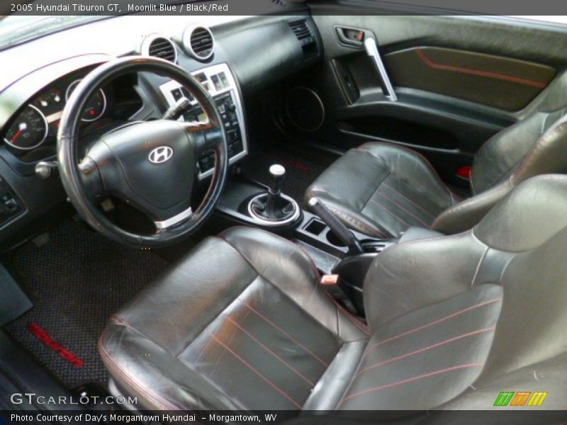 Moonlit Blue / Black/Red 2005 Hyundai Tiburon GT