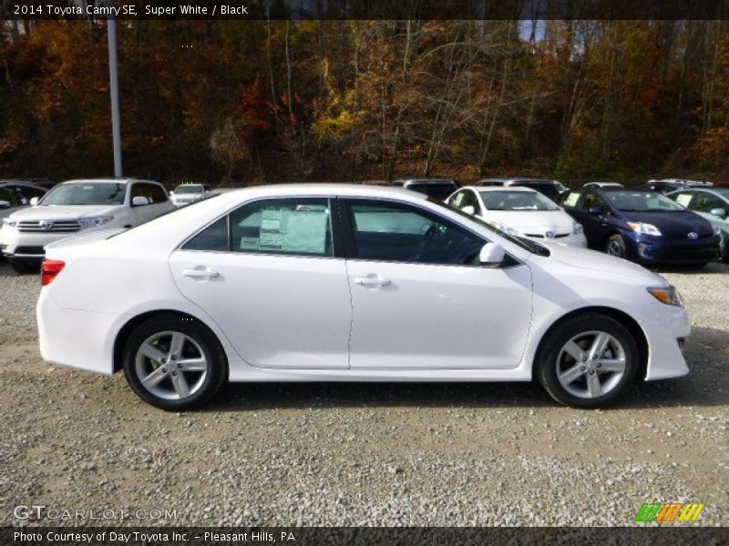 Super White / Black 2014 Toyota Camry SE