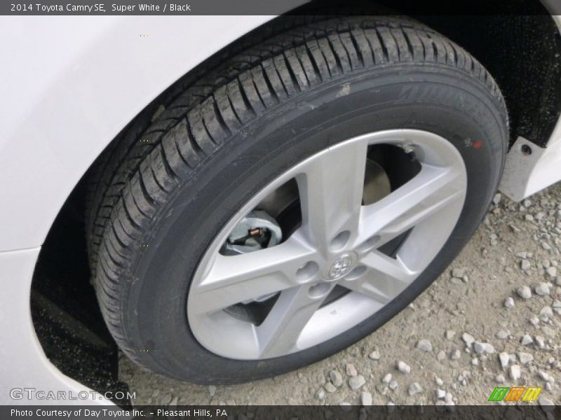 Super White / Black 2014 Toyota Camry SE