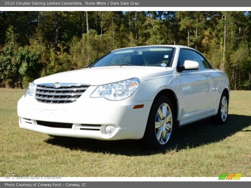 Stone White / Dark Slate Gray 2010 Chrysler Sebring Limited Convertible