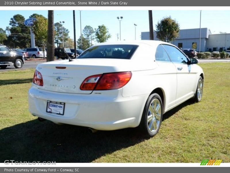 Stone White / Dark Slate Gray 2010 Chrysler Sebring Limited Convertible