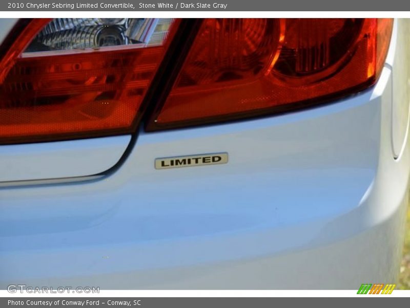 Stone White / Dark Slate Gray 2010 Chrysler Sebring Limited Convertible