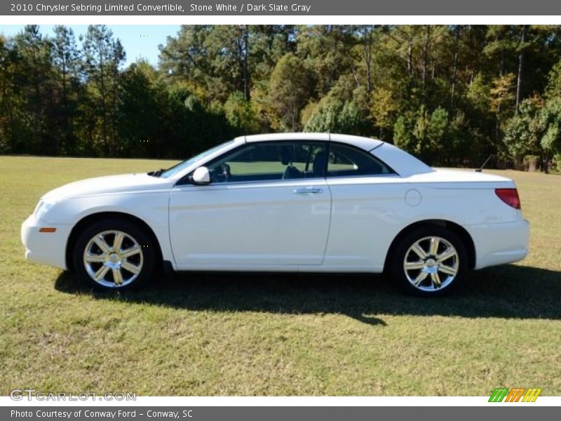 Stone White / Dark Slate Gray 2010 Chrysler Sebring Limited Convertible