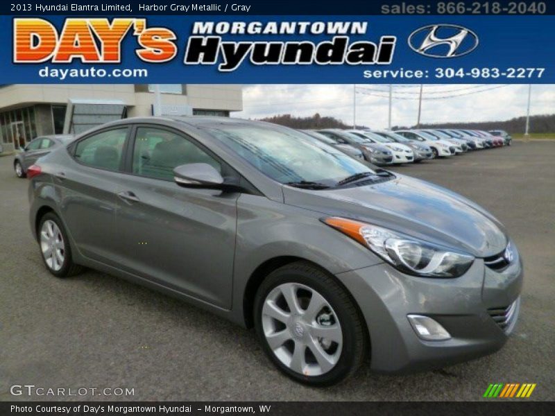 Harbor Gray Metallic / Gray 2013 Hyundai Elantra Limited