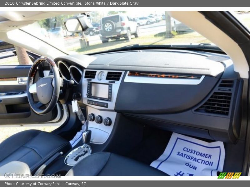 Stone White / Dark Slate Gray 2010 Chrysler Sebring Limited Convertible