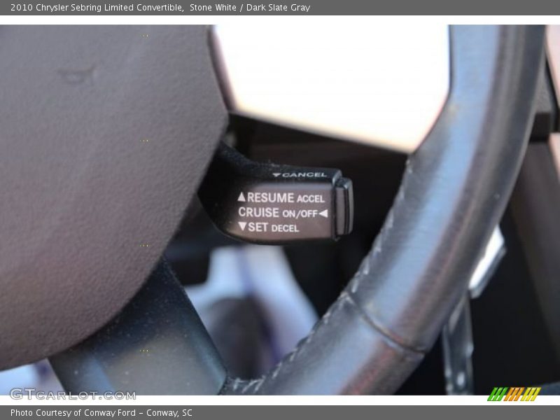 Stone White / Dark Slate Gray 2010 Chrysler Sebring Limited Convertible