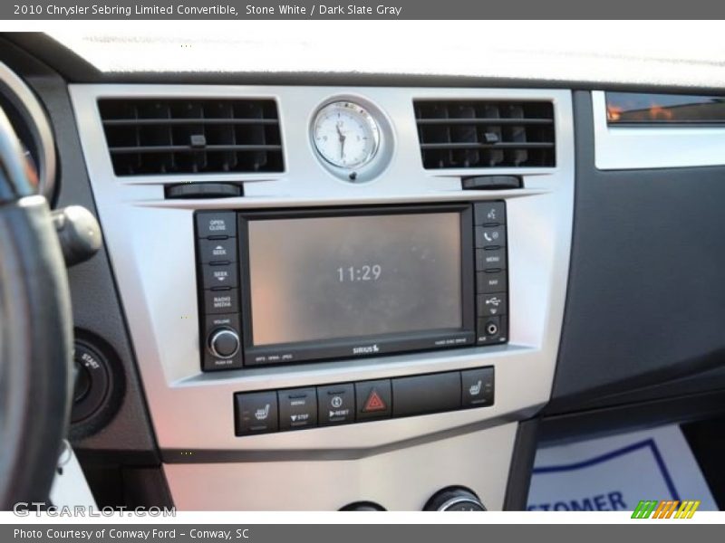 Stone White / Dark Slate Gray 2010 Chrysler Sebring Limited Convertible