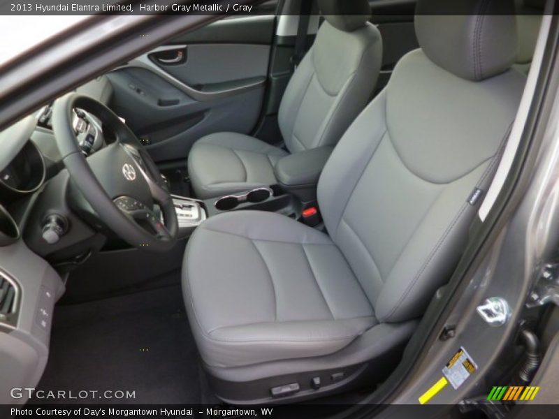 Harbor Gray Metallic / Gray 2013 Hyundai Elantra Limited