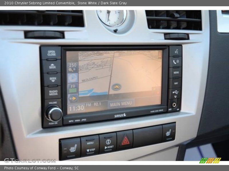 Stone White / Dark Slate Gray 2010 Chrysler Sebring Limited Convertible