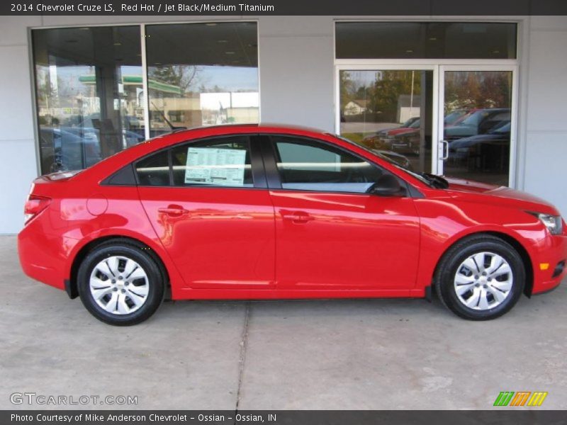 Red Hot / Jet Black/Medium Titanium 2014 Chevrolet Cruze LS