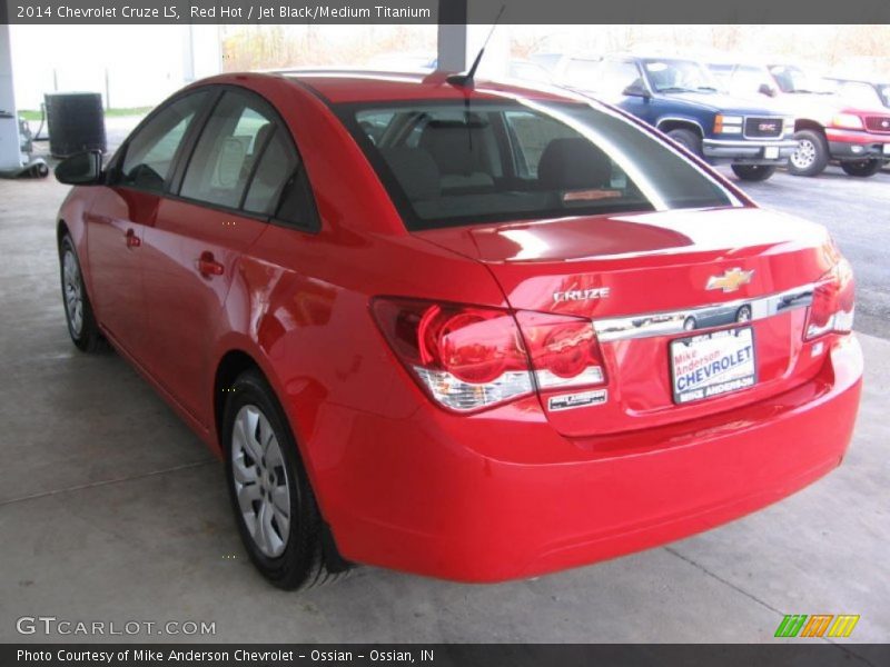 Red Hot / Jet Black/Medium Titanium 2014 Chevrolet Cruze LS